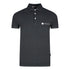 Aquascutum Aldis Crest Block Logo Black Polo Shirt